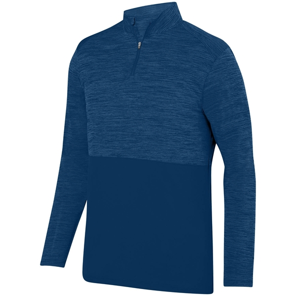 This Shadow Tonal Heather Quarter Zip Pullover is made with one... from ASI 37461 Augusta Sportswear