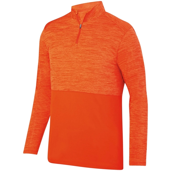 This Shadow Tonal Heather Quarter Zip Pullover is made with one... from ASI 37461 Augusta Sportswear