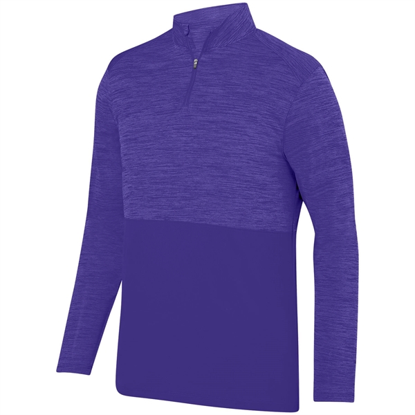 This Shadow Tonal Heather Quarter Zip Pullover is made with one... from ASI 37461 Augusta Sportswear