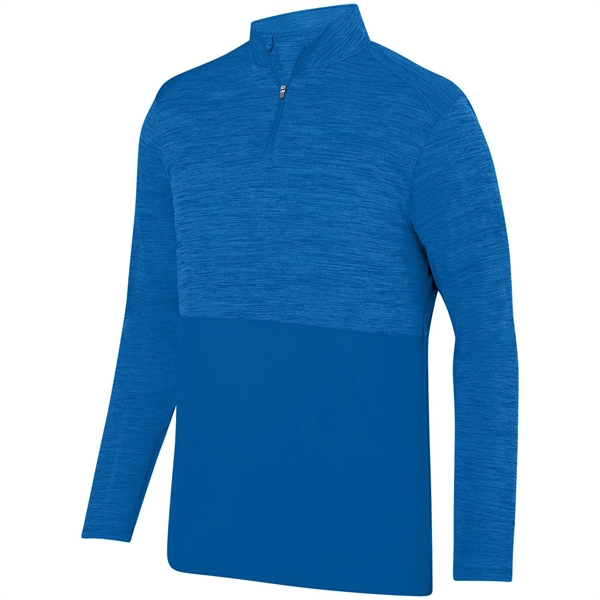 This Shadow Tonal Heather Quarter Zip Pullover is made with one... from ASI 37461 Augusta Sportswear