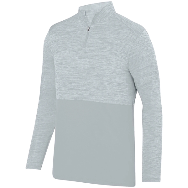 This Shadow Tonal Heather Quarter Zip Pullover is made with one... from ASI 37461 Augusta Sportswear
