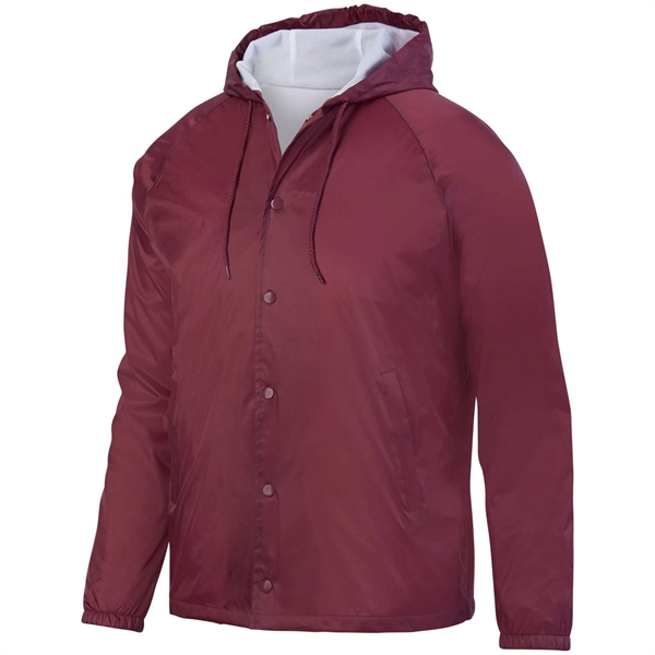 Water-resistant coach's jacket with a snap front, raglan sleeves, and reinforced... from ASI 37461 Augusta Sportswear