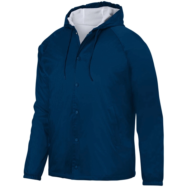 Water-resistant coach's jacket with a snap front, raglan sleeves, and reinforced... from ASI 37461 Augusta Sportswear