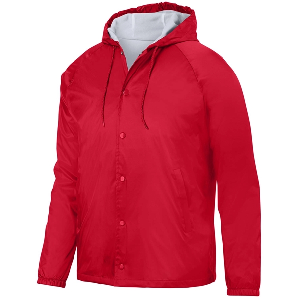 Water-resistant coach's jacket with a snap front, raglan sleeves, and reinforced... from ASI 37461 Augusta Sportswear