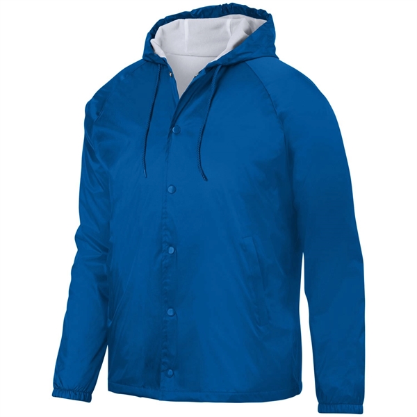 Water-resistant coach's jacket with a snap front, raglan sleeves, and reinforced... from ASI 37461 Augusta Sportswear