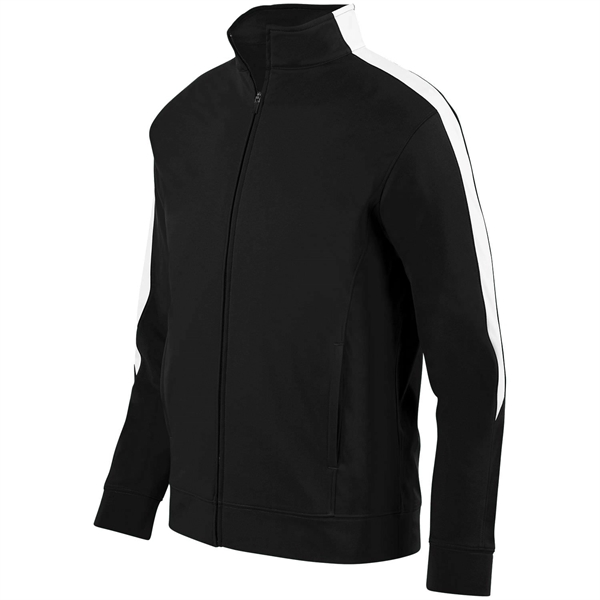 Heavyweight 100% polyester Medalist jacket with contrast color inserts on the... from ASI 37461 Augusta Sportswear
