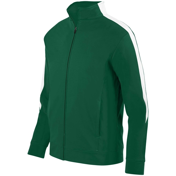 Heavyweight 100% polyester Medalist jacket with contrast color inserts on the... from ASI 37461 Augusta Sportswear