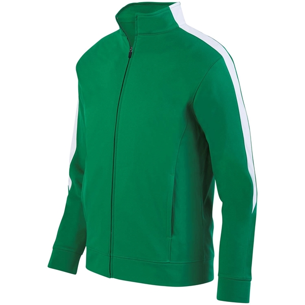 Heavyweight 100% polyester Medalist jacket with contrast color inserts on the... from ASI 37461 Augusta Sportswear