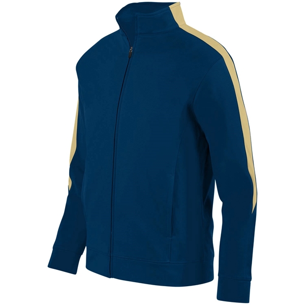 Heavyweight 100% polyester Medalist jacket with contrast color inserts on the... from ASI 37461 Augusta Sportswear