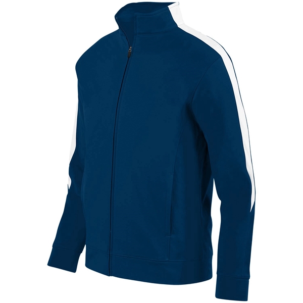 Heavyweight 100% polyester Medalist jacket with contrast color inserts on the... from ASI 37461 Augusta Sportswear