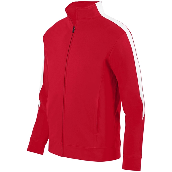 Heavyweight 100% polyester Medalist jacket with contrast color inserts on the... from ASI 37461 Augusta Sportswear