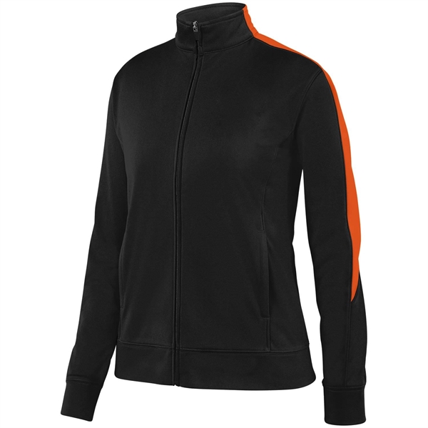 Ladies' heavyweight 100% polyester Medalist jacket with contrast color inserts on... from ASI 37461 Augusta Sportswear