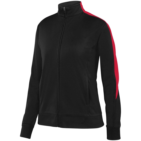 Ladies' heavyweight 100% polyester Medalist jacket with contrast color inserts on... from ASI 37461 Augusta Sportswear