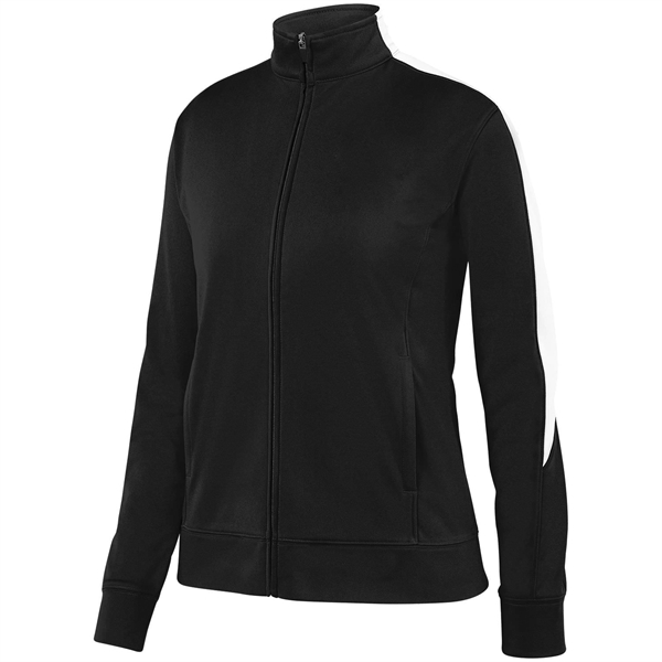 Ladies' heavyweight 100% polyester Medalist jacket with contrast color inserts on... from ASI 37461 Augusta Sportswear