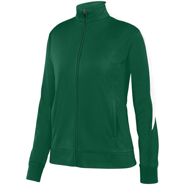 Ladies' heavyweight 100% polyester Medalist jacket with contrast color inserts on... from ASI 37461 Augusta Sportswear