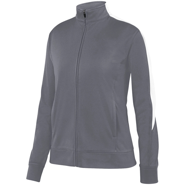 Ladies' heavyweight 100% polyester Medalist jacket with contrast color inserts on... from ASI 37461 Augusta Sportswear