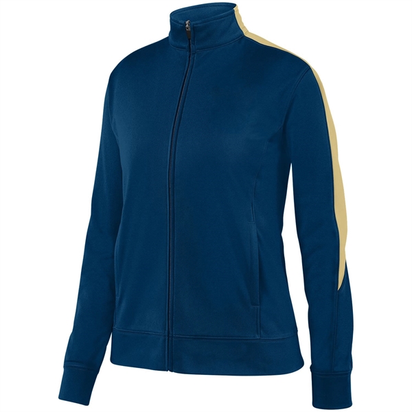 Ladies' heavyweight 100% polyester Medalist jacket with contrast color inserts on... from ASI 37461 Augusta Sportswear