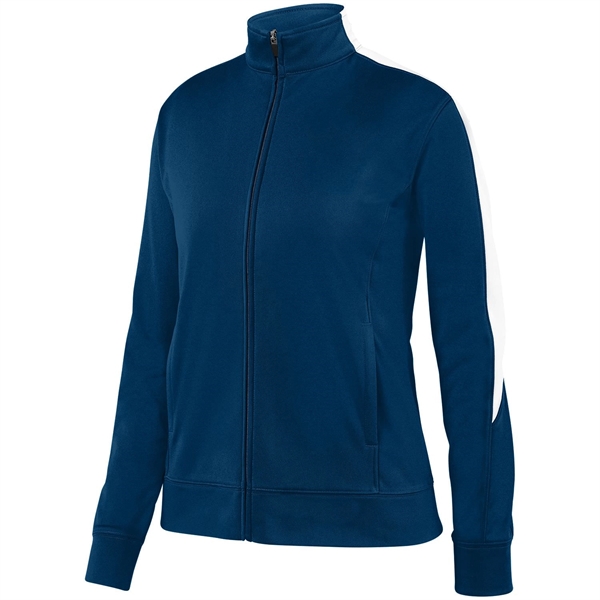 Ladies' heavyweight 100% polyester Medalist jacket with contrast color inserts on... from ASI 37461 Augusta Sportswear