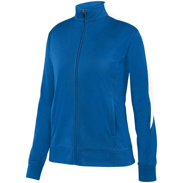Ladies' heavyweight 100% polyester Medalist jacket with contrast color inserts on... from ASI 37461 Augusta Sportswear