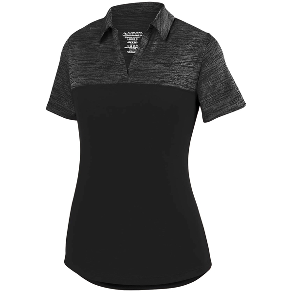 Ladies' 100% polyester sport shirt with moisture wicking, a heathered top... from ASI 37461 Augusta Sportswear