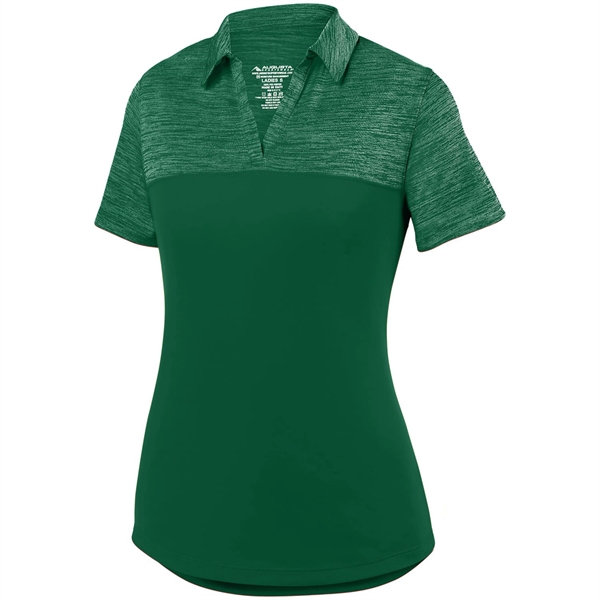 Ladies' 100% polyester sport shirt with moisture wicking, a heathered top... from ASI 37461 Augusta Sportswear