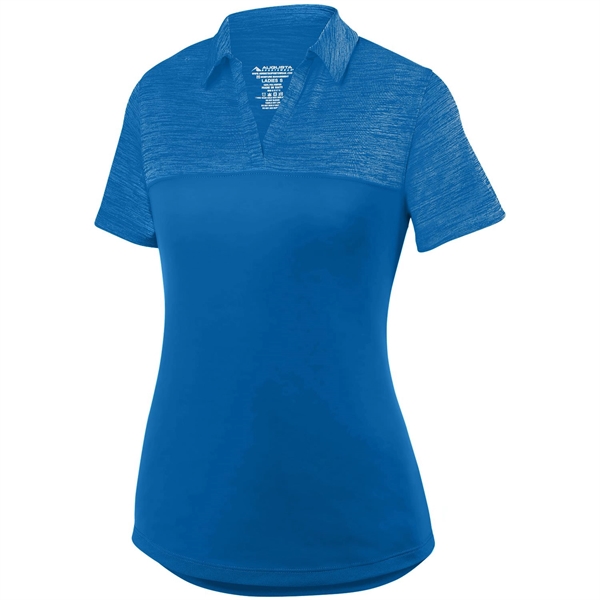 Ladies' 100% polyester sport shirt with moisture wicking, a heathered top... from ASI 37461 Augusta Sportswear
