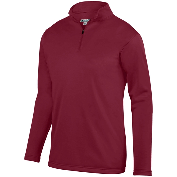 100% polyester fleece quarter-zip pullover with moisture wicking and double-needle hemmed... from ASI 37461 Augusta Sportswear