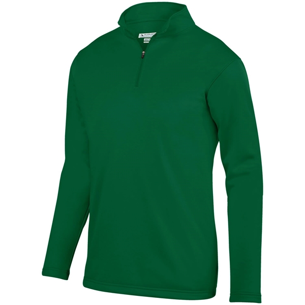100% polyester fleece quarter-zip pullover with moisture wicking and double-needle hemmed... from ASI 37461 Augusta Sportswear