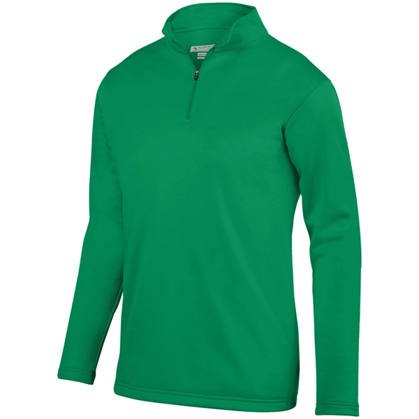 100% polyester fleece quarter-zip pullover with moisture wicking and double-needle hemmed... from ASI 37461 Augusta Sportswear