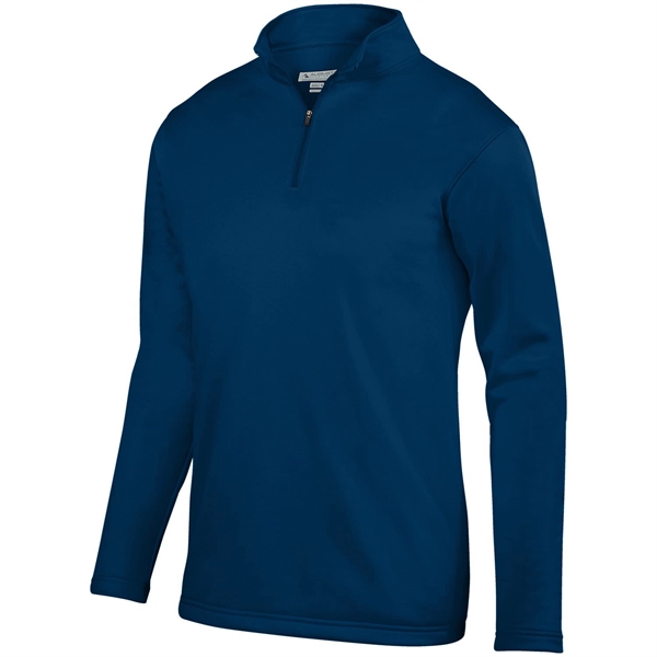 100% polyester fleece quarter-zip pullover with moisture wicking and double-needle hemmed... from ASI 37461 Augusta Sportswear
