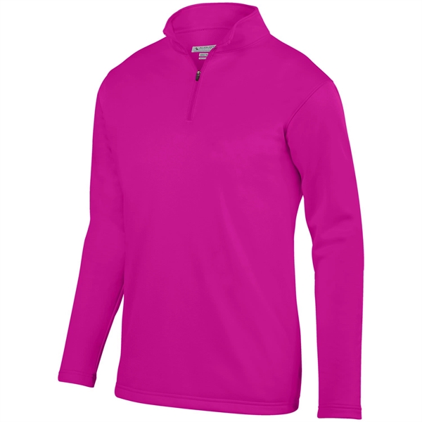 100% polyester fleece quarter-zip pullover with moisture wicking and double-needle hemmed... from ASI 37461 Augusta Sportswear
