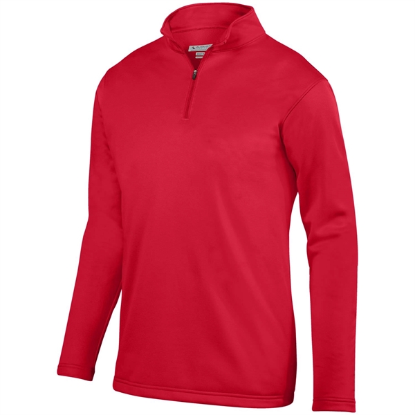 100% polyester fleece quarter-zip pullover with moisture wicking and double-needle hemmed... from ASI 37461 Augusta Sportswear