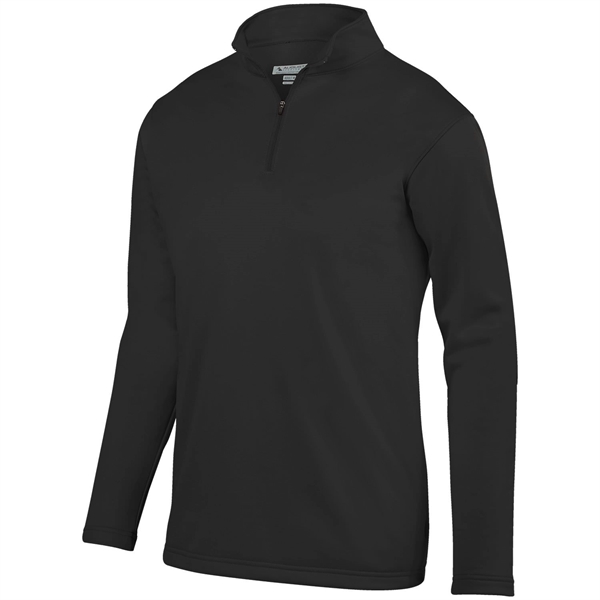 Youth 100% polyester fleece quarter-zip pullover with moisture wicking and double-needle... from ASI 37461 Augusta Sportswear