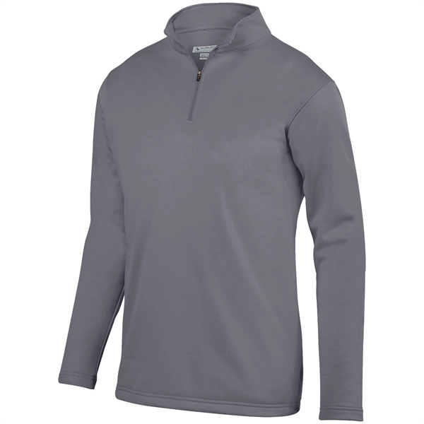Youth 100% polyester fleece quarter-zip pullover with moisture wicking and double-needle... from ASI 37461 Augusta Sportswear