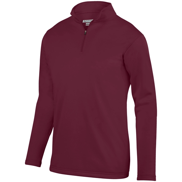 Youth 100% polyester fleece quarter-zip pullover with moisture wicking and double-needle... from ASI 37461 Augusta Sportswear