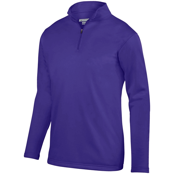 Youth 100% polyester fleece quarter-zip pullover with moisture wicking and double-needle... from ASI 37461 Augusta Sportswear