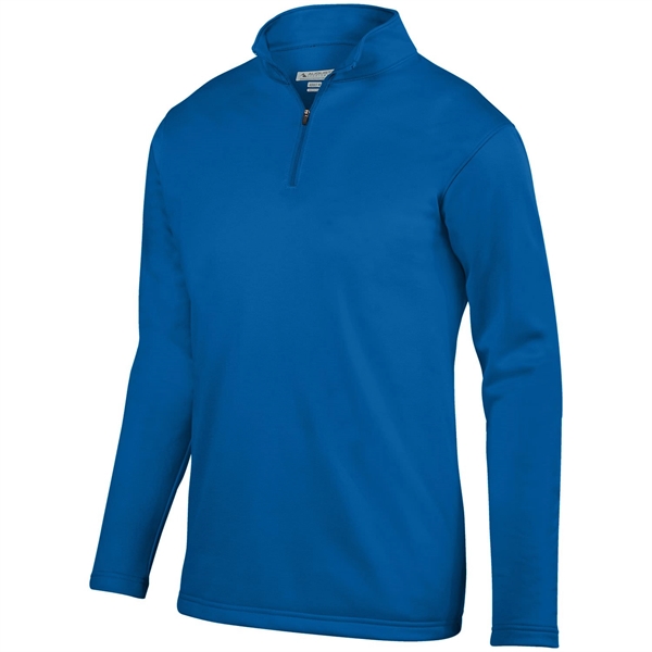 Youth 100% polyester fleece quarter-zip pullover with moisture wicking and double-needle... from ASI 37461 Augusta Sportswear