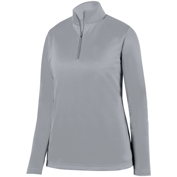 Ladies' 100% polyester fleece quarter-zip pullover with moisture wicking and double-needle... from ASI 37461 Augusta Sportswear
