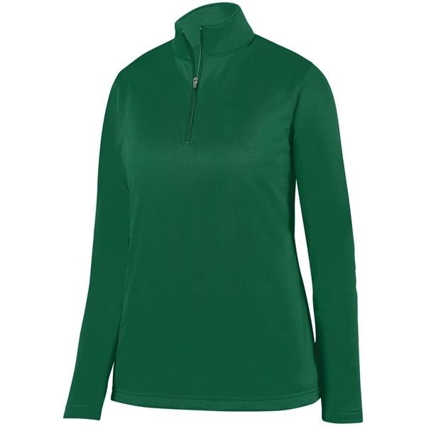 Ladies' 100% polyester fleece quarter-zip pullover with moisture wicking and double-needle... from ASI 37461 Augusta Sportswear