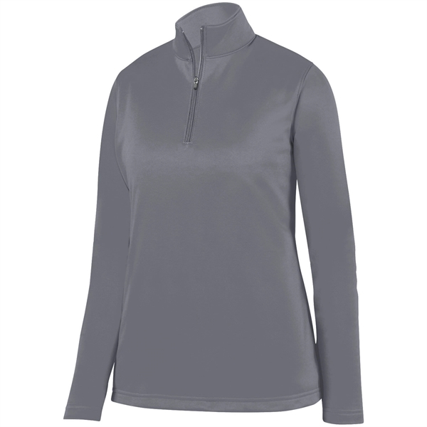 Ladies' 100% polyester fleece quarter-zip pullover with moisture wicking and double-needle... from ASI 37461 Augusta Sportswear