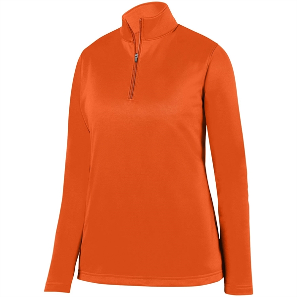 Ladies' 100% polyester fleece quarter-zip pullover with moisture wicking and double-needle... from ASI 37461 Augusta Sportswear