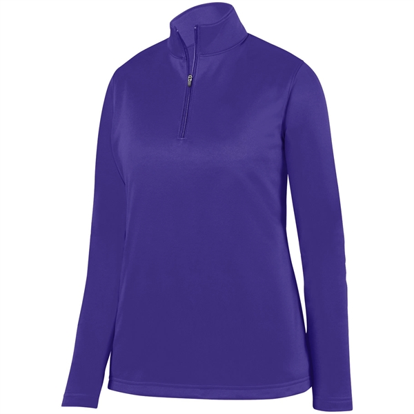 Ladies' 100% polyester fleece quarter-zip pullover with moisture wicking and double-needle... from ASI 37461 Augusta Sportswear
