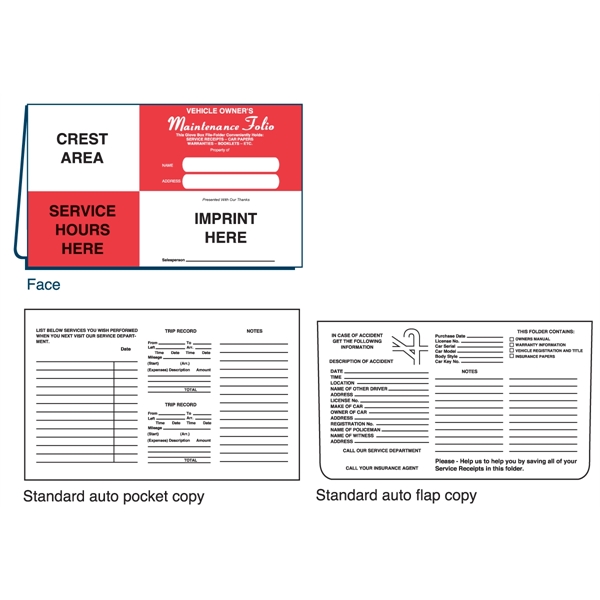 Red Square wallet style document folder... from ASI 32050 Admore / Admore®