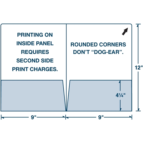 Standard large presentation folder, 9" x 12" rounded corners, with two... from ASI 32050 Admore / Admore®