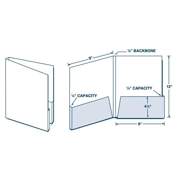 Box Pocket Capacity Presentation Folder... from ASI 32050 Admore / Admore®