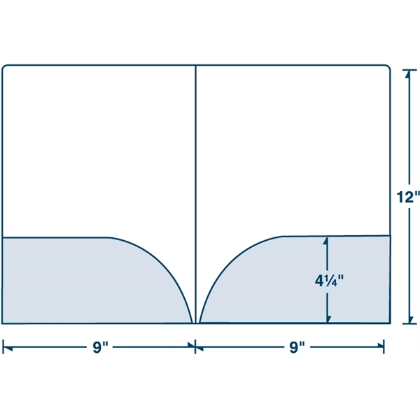 Curved pocket presentation folder measures 9" x 12" with two 4-1/4"... from ASI 32050 Admore / Admore®