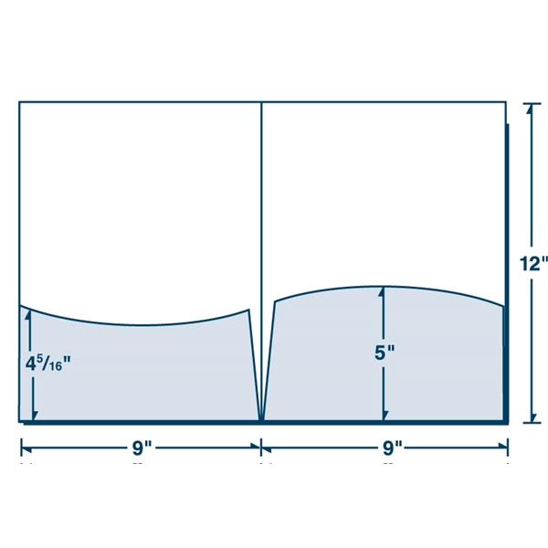 9" x 12" presentation folder with two wavy pockets.... from ASI 32050 Admore / Admore®