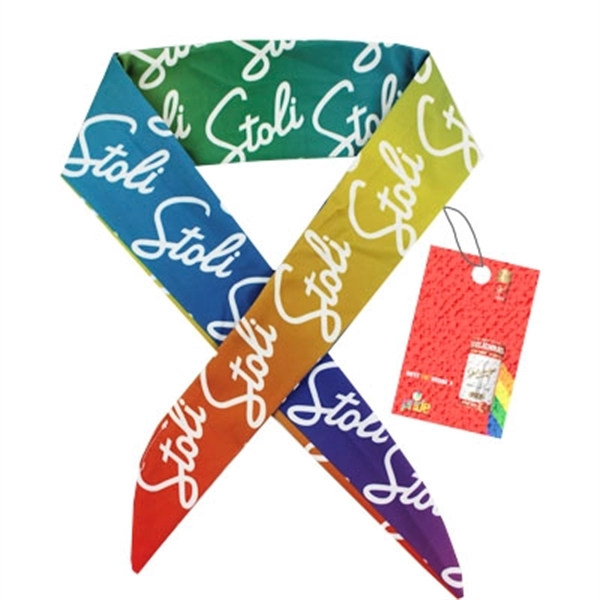 Athletic headband made of stretchy polyester material with a double-sided, full... from ASI 45657 Pop! Promos