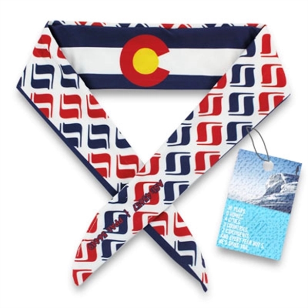 Athletic headband made of stretchy polyester material with a double-sided, full... from ASI 45657 Pop! Promos