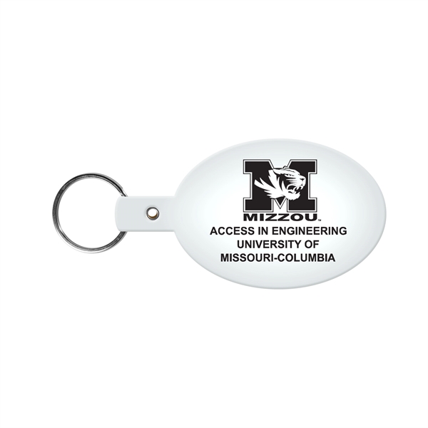 Flexible oval shaped key tag available in 17 different colors and... from ASI 52840 Evans Manufacturing